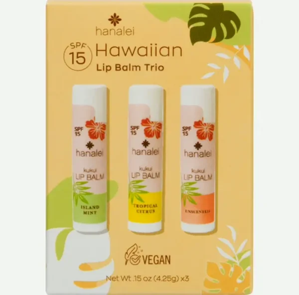 Kukui Extract Lips Balm - Variety Pack Sun Protection (3 Tubes)