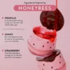 Beeswax Strawberry Lip Balm with Hydrating Vitamin E and Honey