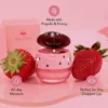 Beeswax Strawberry Lip Balm with Hydrating Vitamin E and Honey